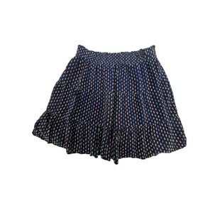 LOFT Casual‎ Womens Ruffled Tier Blue Polka Dot Skirt Medium